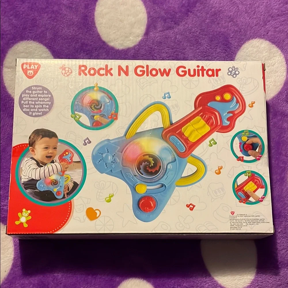 New~Rock N Glow Guitar - Blue and Red